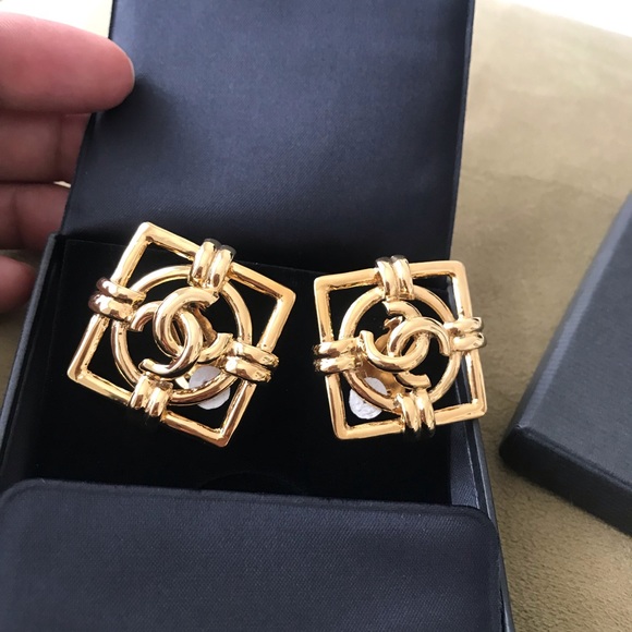 CHANEL Jewelry - Iconic Large CC Square Earrings